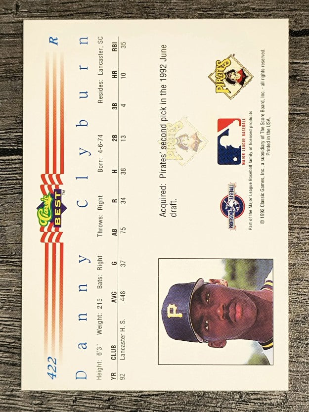 1992 Classic/Best #422 Danny Clyburn