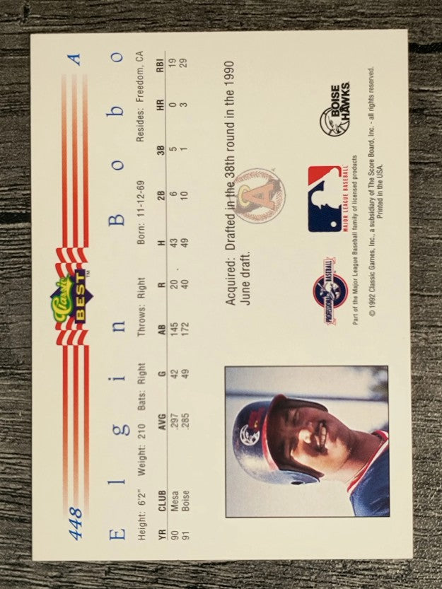 1992 Classic/Best #448 Elgin Bobo