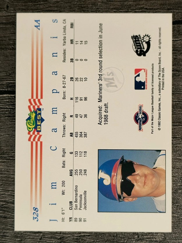 1992 Classic/Best #328 Jim Campanis