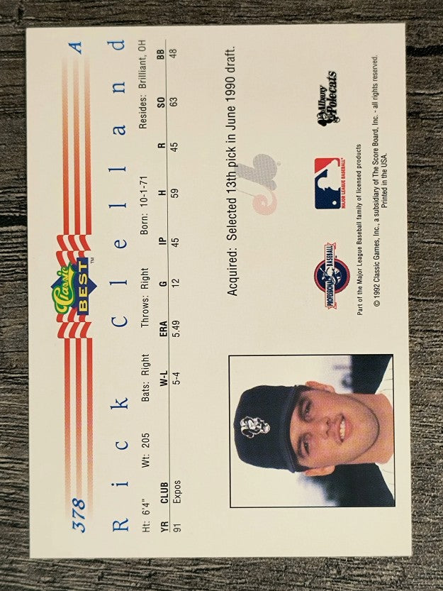 1992 Classic/Best #378 Rick Clelland
