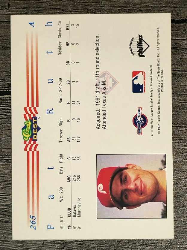 1992 Classic/Best #265 Pat Ruth