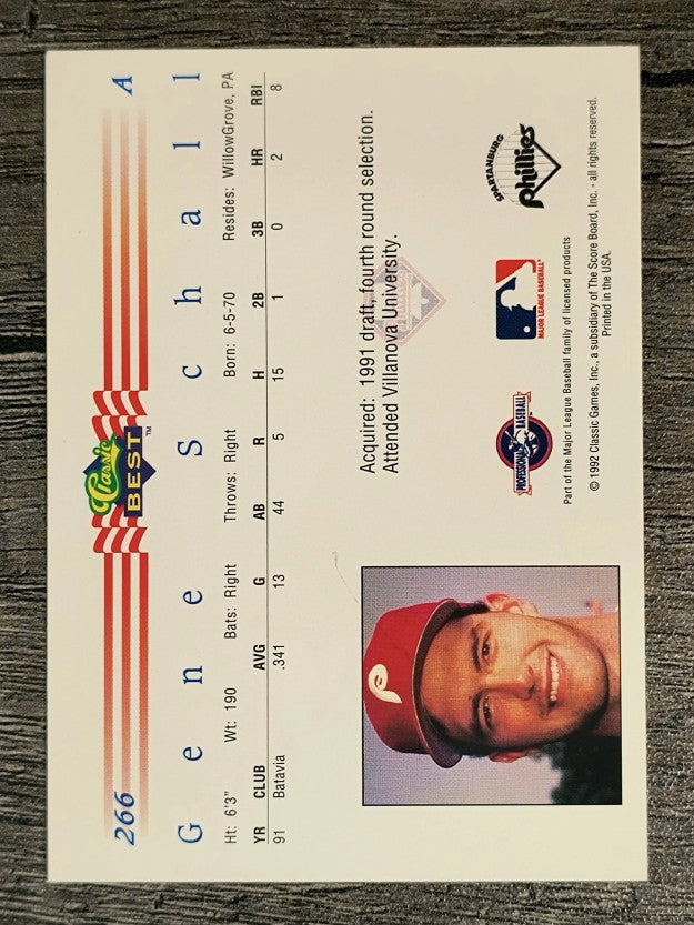 1992 Classic/Best #266 Gene Schall