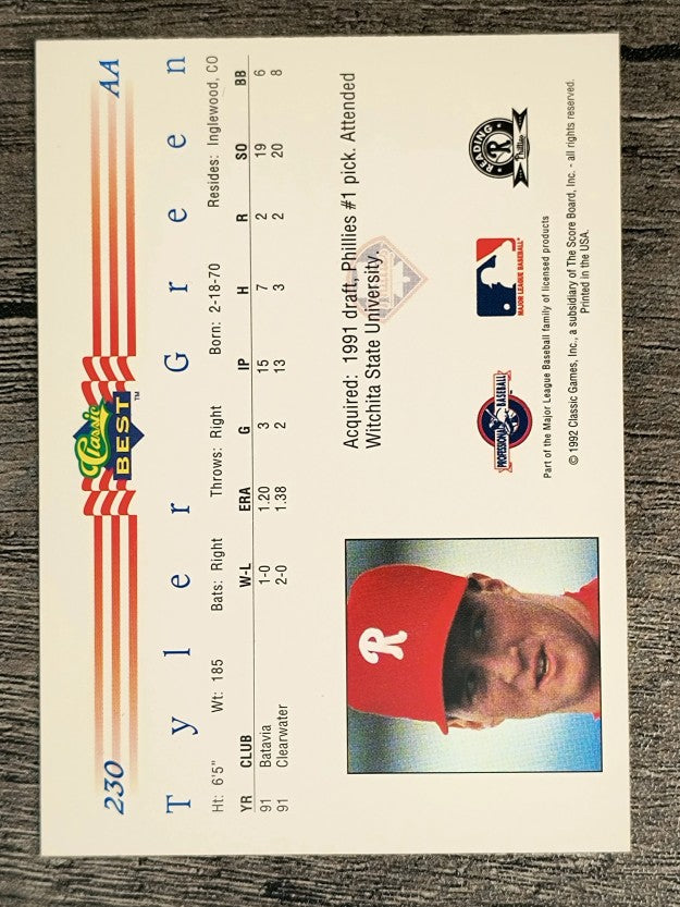 1992 Classic/Best #230 Tyler Green