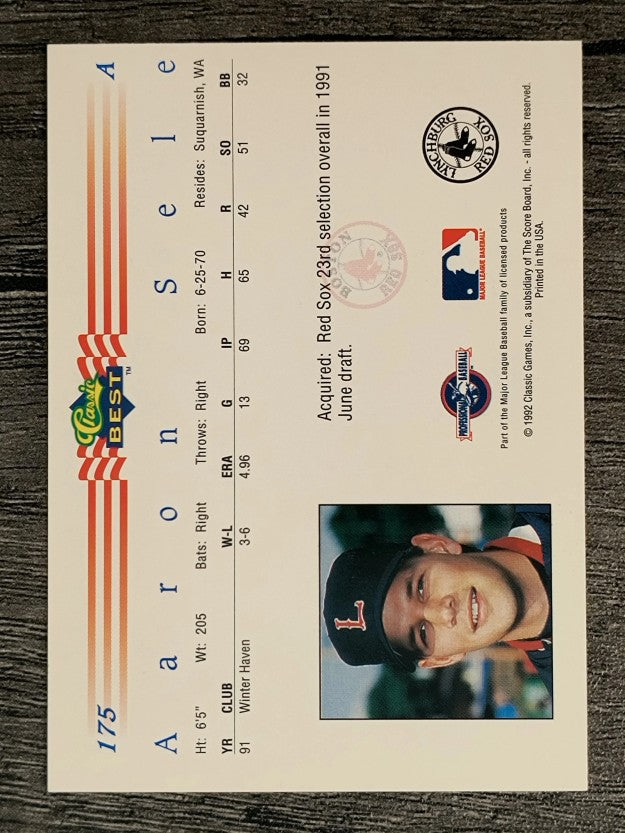 1992 Classic/Best #175 Aaron Sele