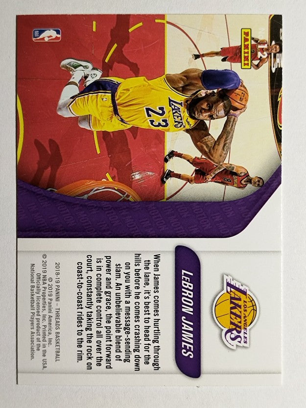 2018-19 Panini Threads In Motion #12 LeBron James