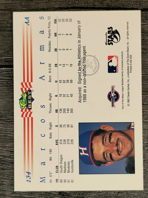 1992 Classic/Best #134 Marcos Armas
