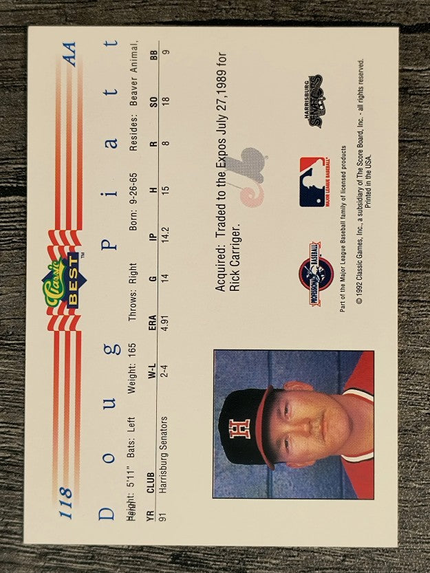 1992 Classic/Best #118 Doug Piatt
