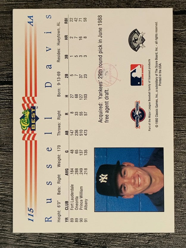 1992 Classic/Best #115 Russell Davis