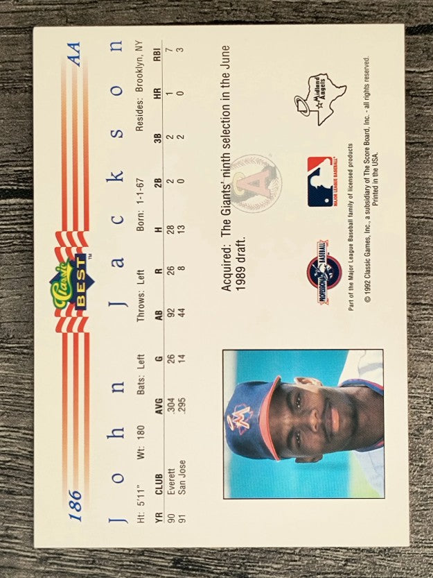 1992 Classic/Best #186 John Jackson