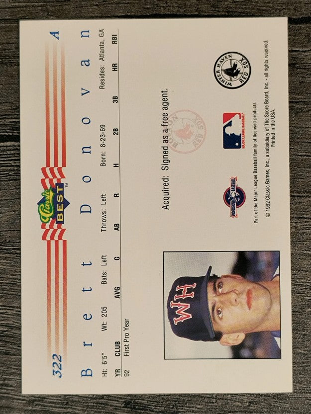 1992 Classic/Best #322 Bret Donovan