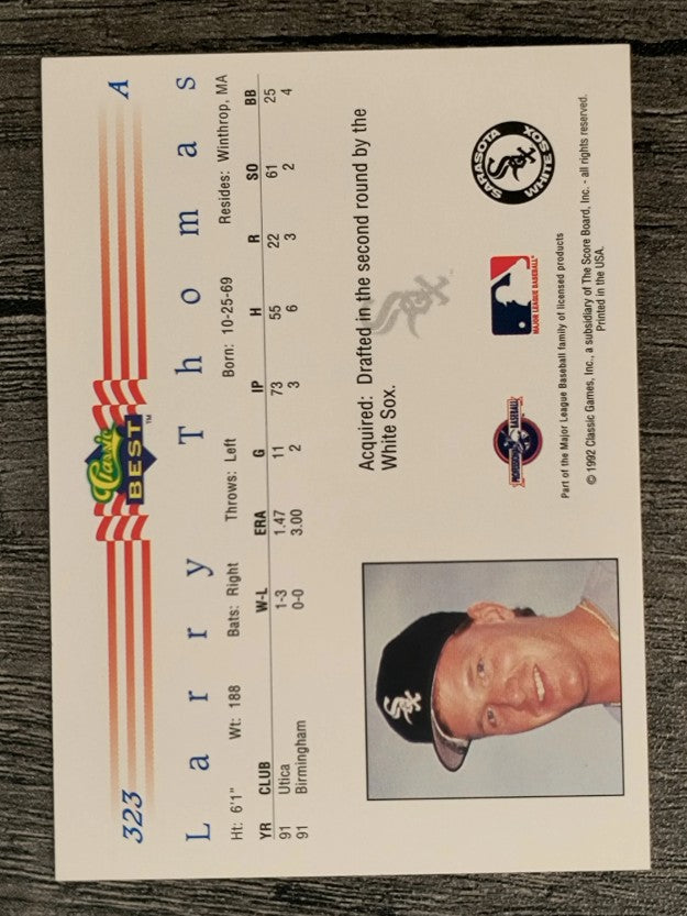 1992 Classic/Best #323 Larry Thomas