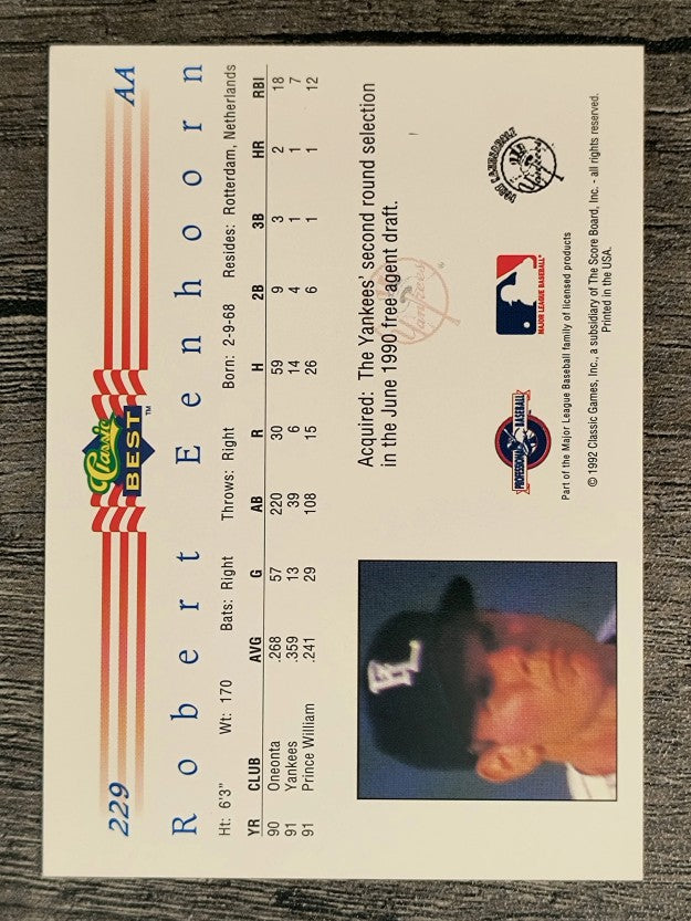 1992 Classic/Best #229 Robert Eenhoorn