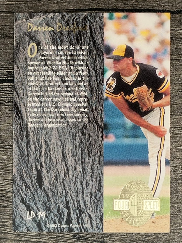 1993 Classic Four Sport LPs #LP19 Darren Dreifort
