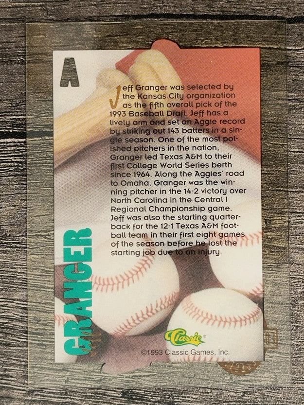 1993 Classic Four Sport Acetates #10 Jeff Granger