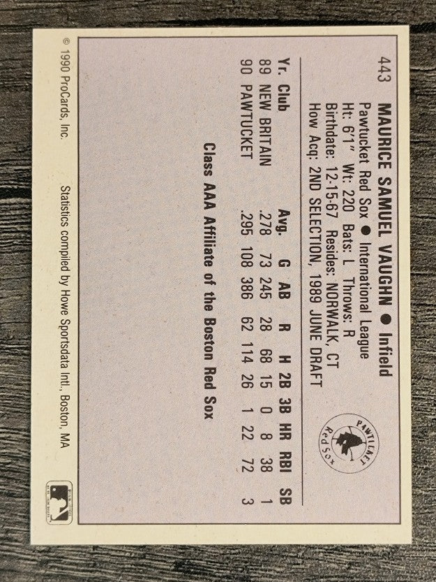 1990 ProCards AAA #443 Mo Vaughn