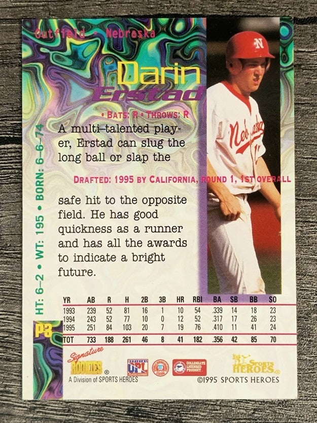 1995 Signature Rookies Fame and Fortune #1 Pick #P3 Darin Erstad