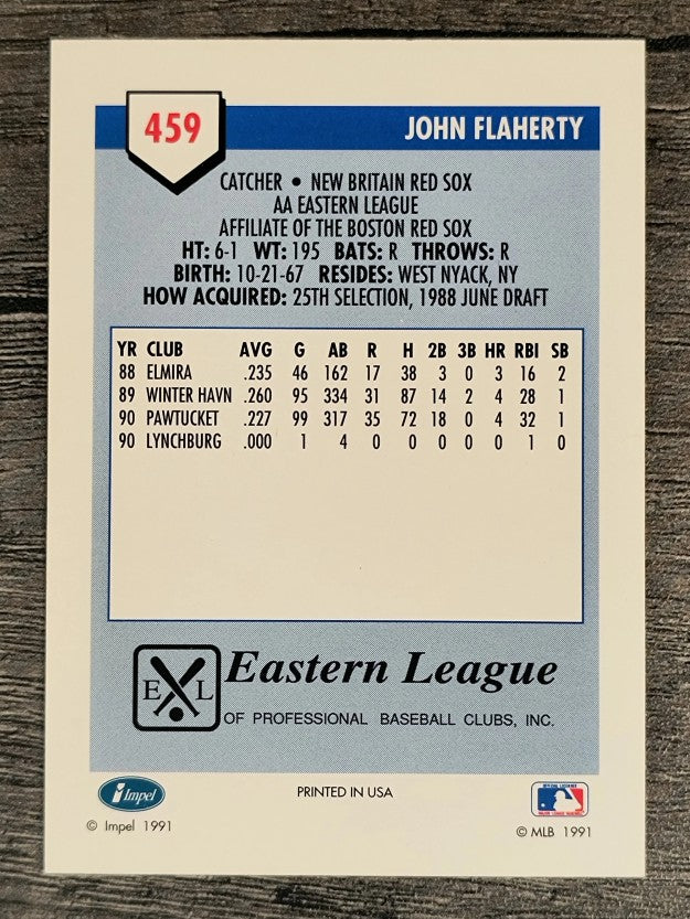1991 Line Drive AA #459 John Flaherty