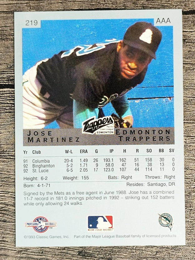 1993 Classic/Best #219 Jose Martinez