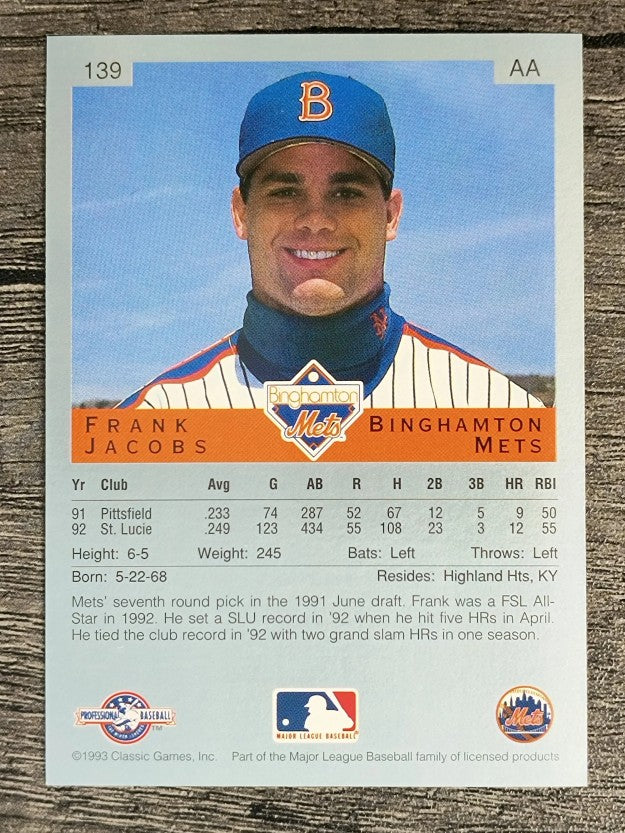 1993 Classic/Best #139 Frank Jacobs