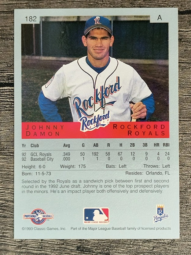 1993 Classic/Best #182 Johnny Damon (NM)