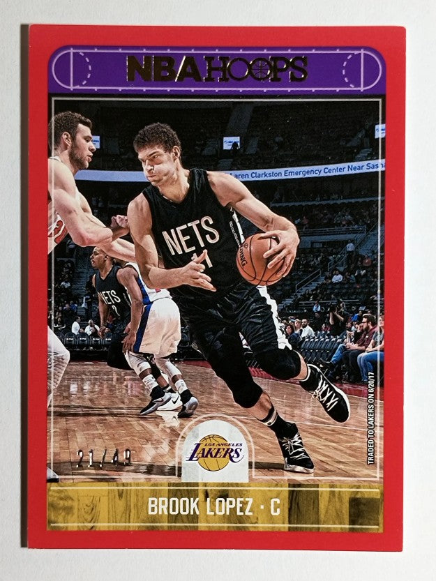 2017-18 Hoops Red #133 Brook Lopez