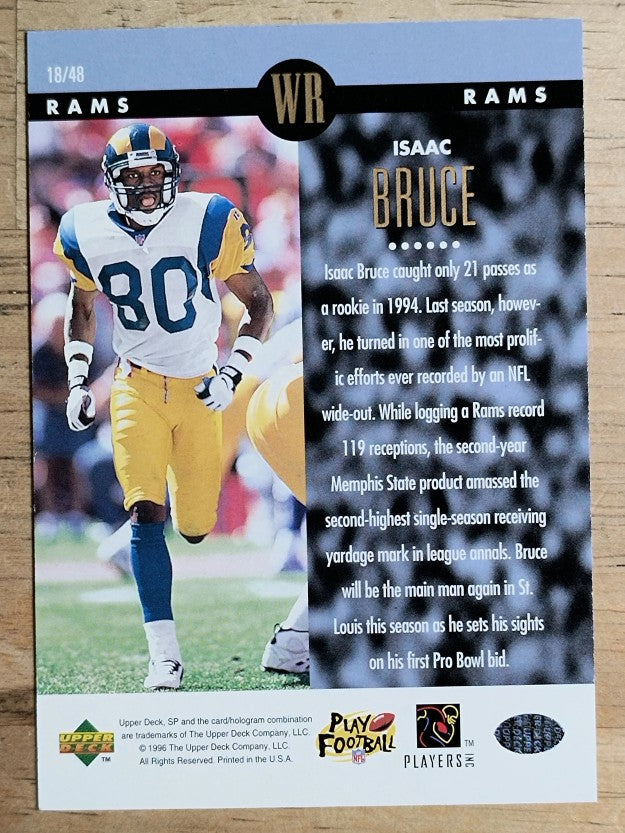 1996 SP Holoviews #18 Isaac Bruce