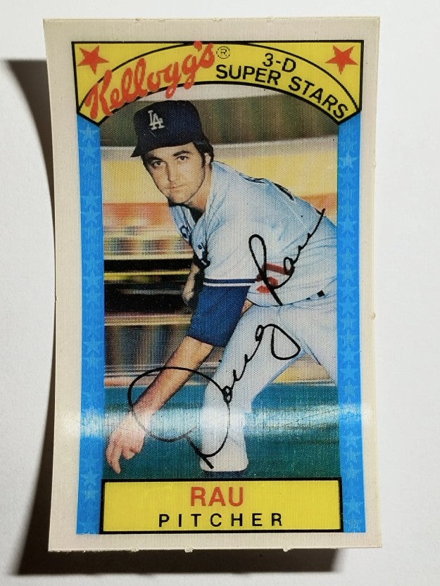1979 Kellogg's #56B Doug Rau/1978 Pct. .625 (EX)