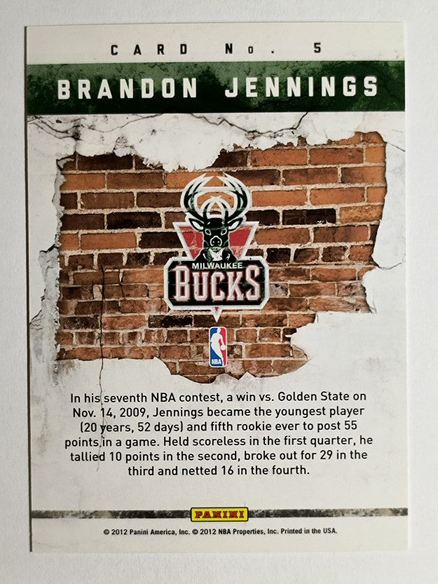 2011-12 Panini Past and Present Breakout #5 Brandon Jennings