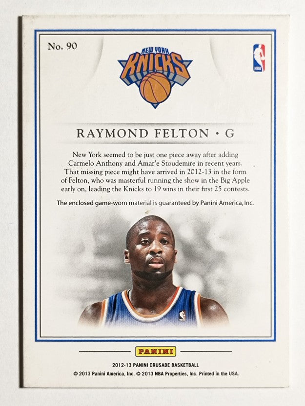 2012-13 Panini Crusade Quest Memorabilia #90 Raymond Felton