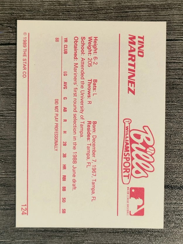 1989 Star #124 Tino Martinez
