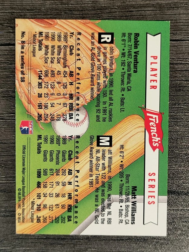 1992 French's #8 Robin Ventura/Matt Williams