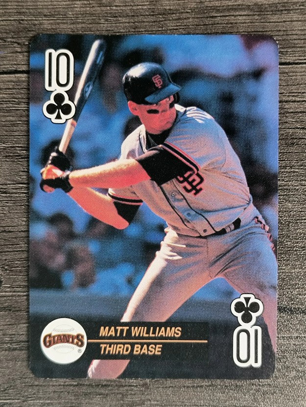 1992 U.S. Playing Cards All-Stars #10C Matt Williams