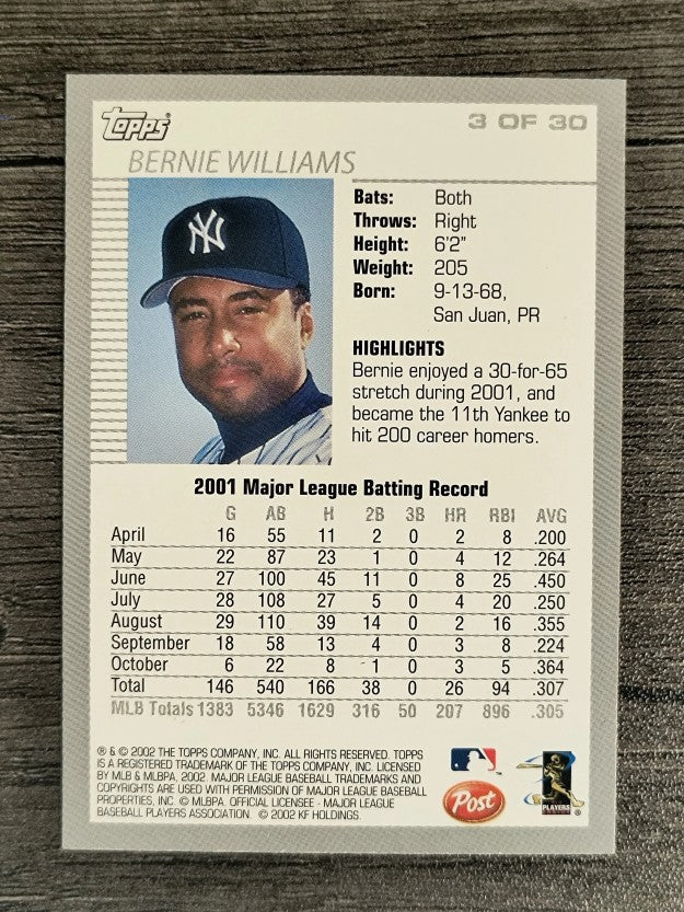 2002 Post #3 Bernie Williams