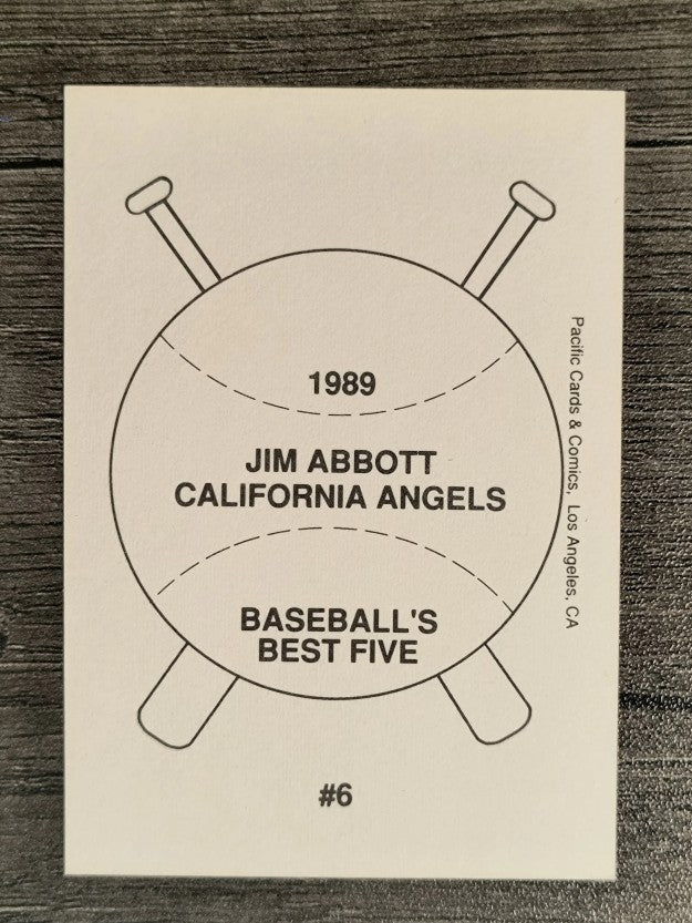 1989 Pacific Cards and Comics Baseball's Best Five #6 Jim Abbott