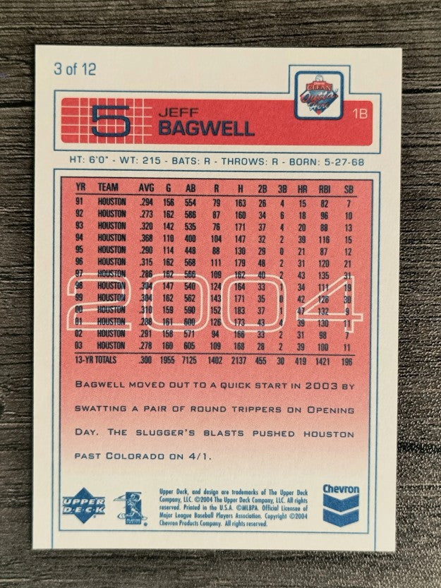 2004 Upper Deck Chevron #3 Jeff Bagwell