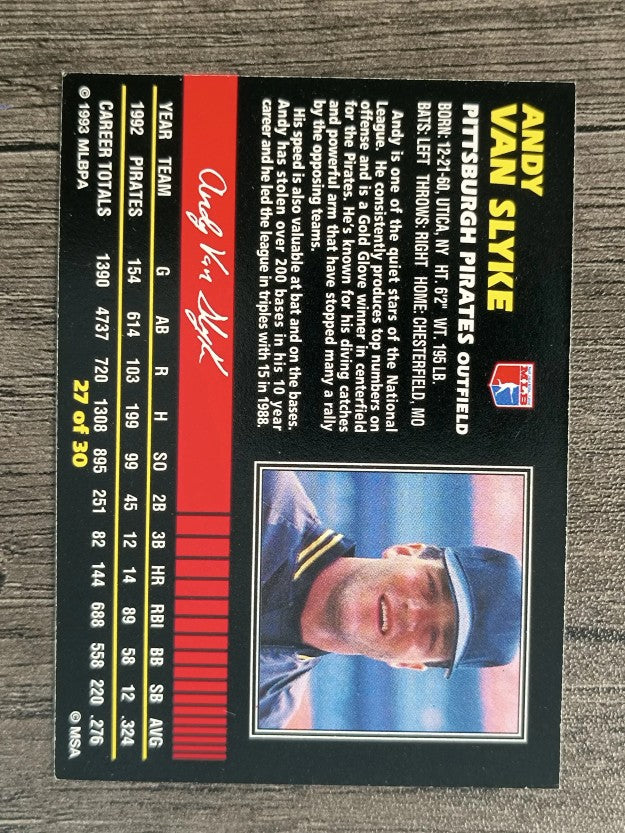 1993 Post #27 Andy Van Slyke