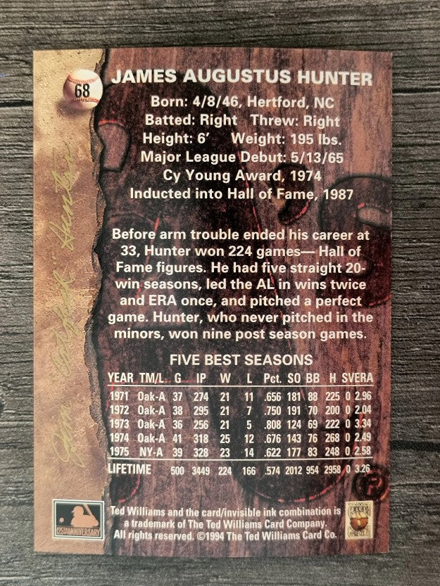 1994 Ted Williams #68 James Hunter