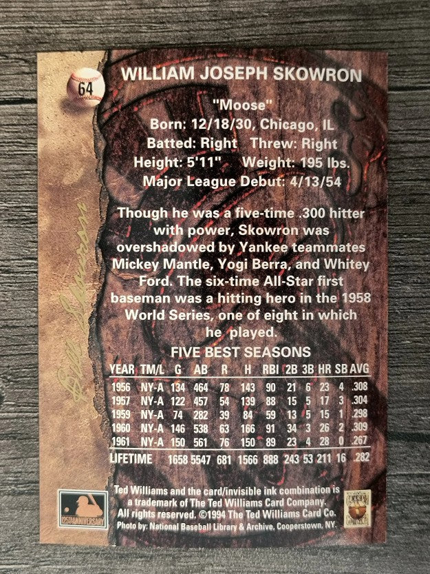 1994 Ted Williams #64 Bill Skowron