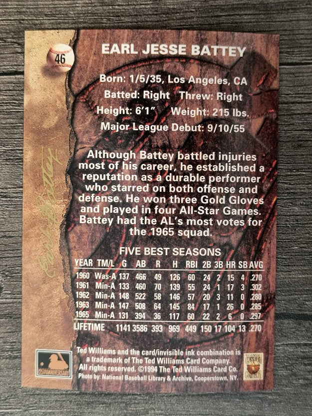 1994 Ted Williams #46 Earl Battey
