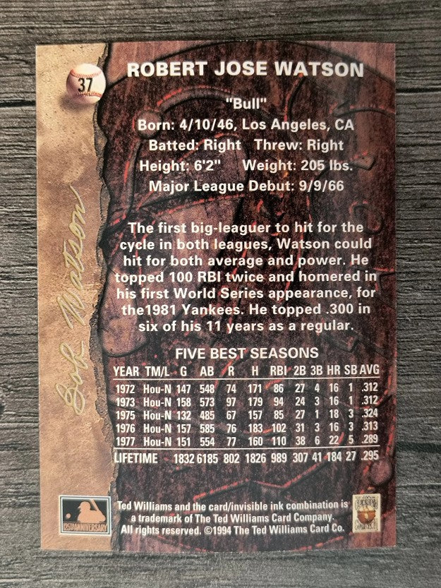 1994 Ted Williams #37 Bob Watson