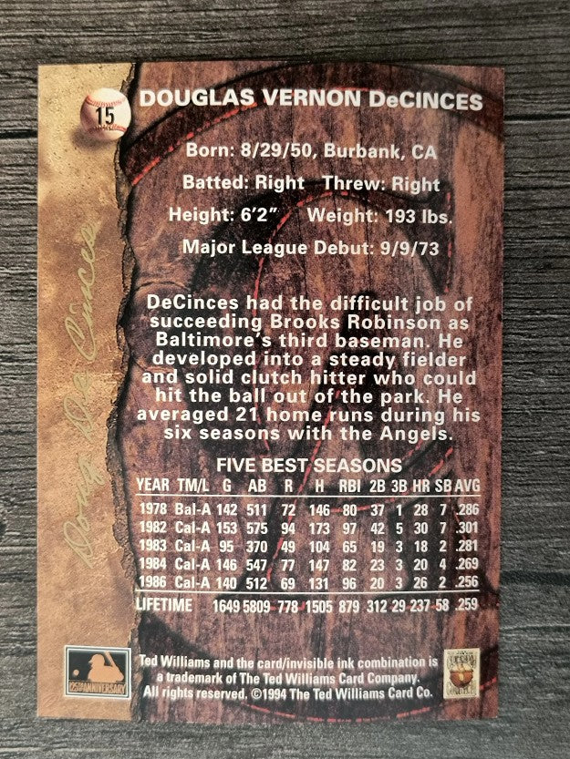 1994 Ted Williams #15 Doug DeCinces