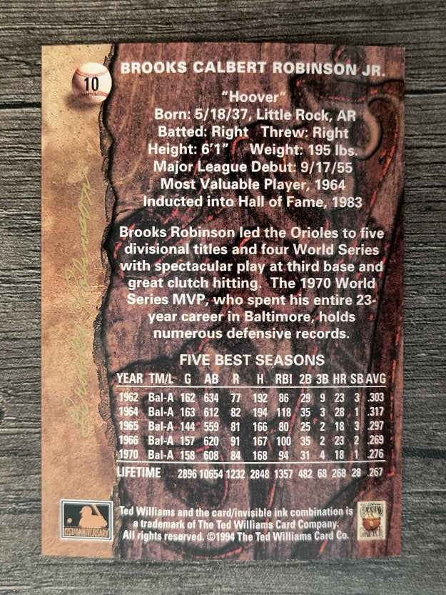 1994 Ted Williams #10 Brooks Robinson