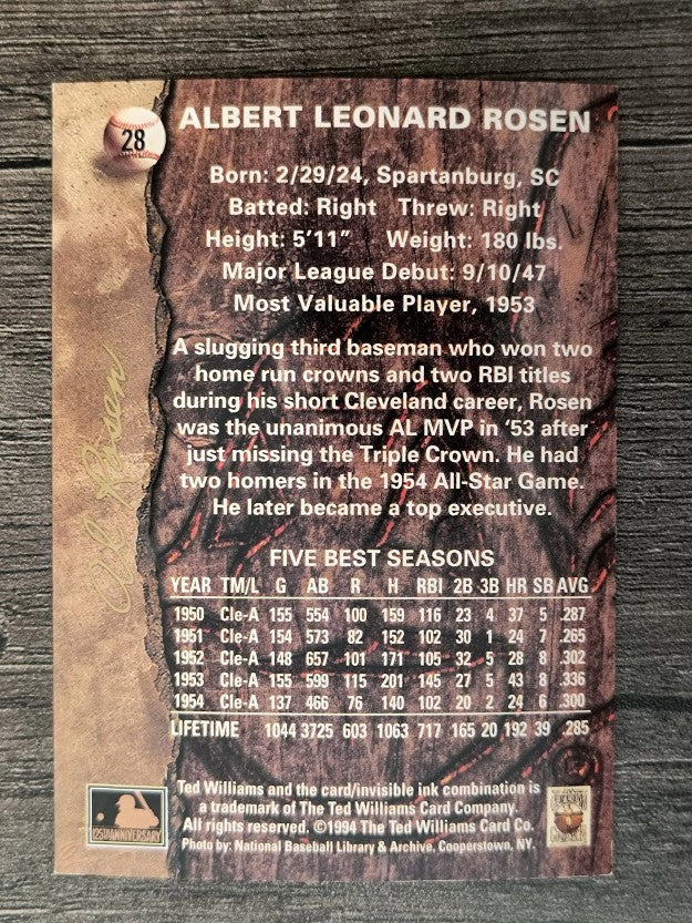 1994 Ted Williams #28 Al Rosen
