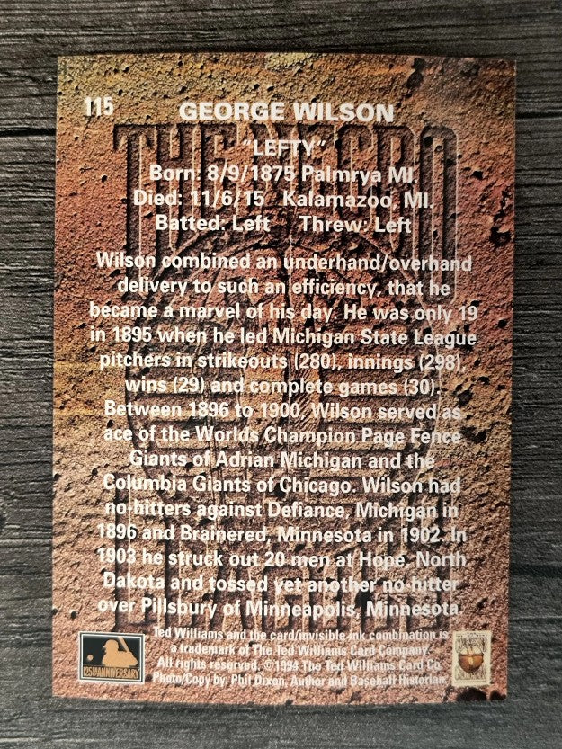 1994 Ted Williams #115 George Wilson