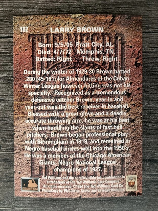 1994 Ted Williams #102 Larry Brown