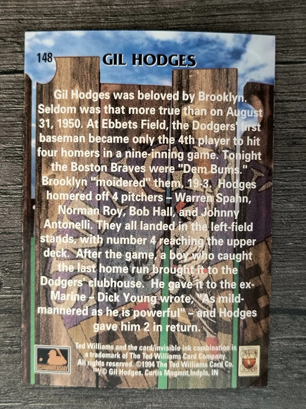 1994 Ted Williams #148 Gil Hodges