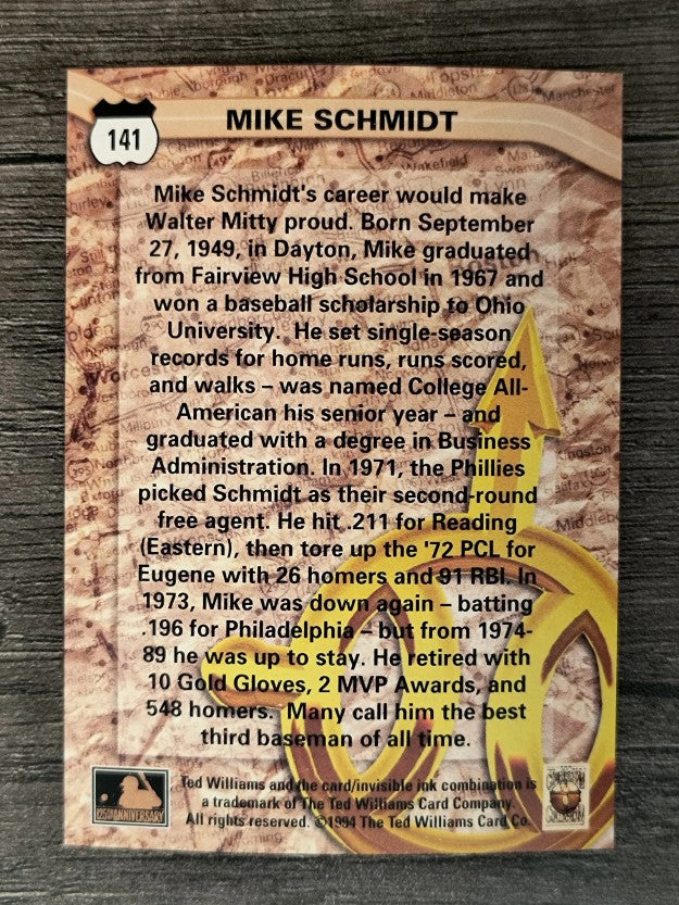1994 Ted Williams #141 Mike Schmidt