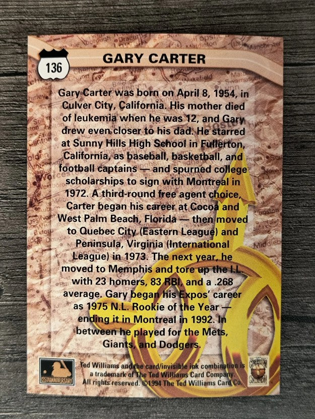 1994 Ted Williams #136 Gary Carter