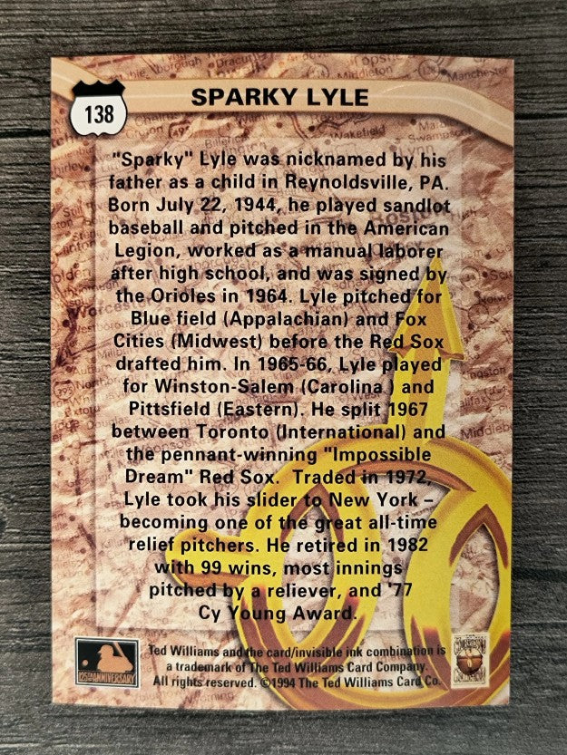 1994 Ted Williams #138 Sparky Lyle