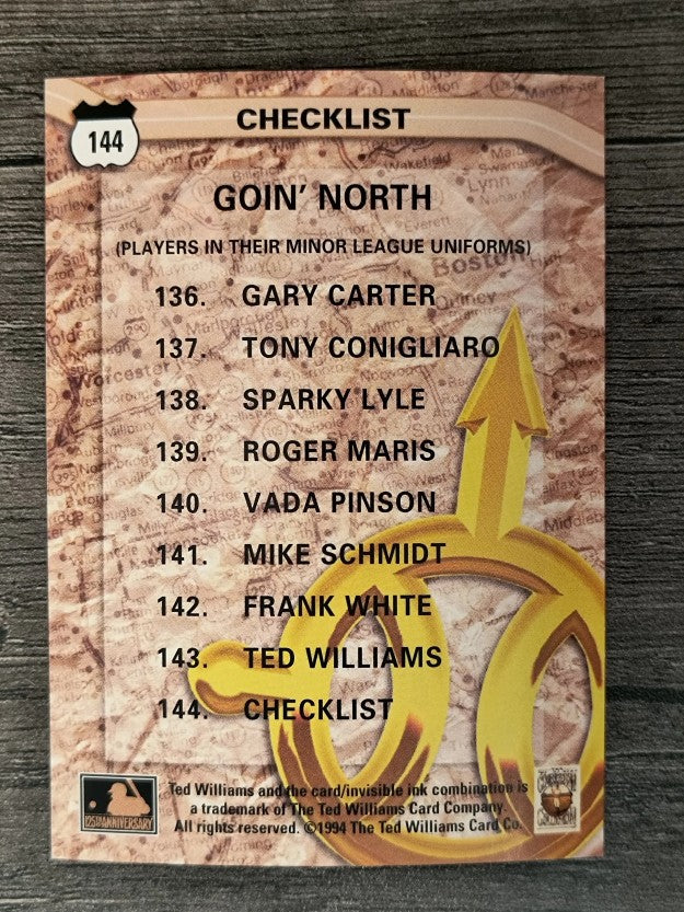 1994 Ted Williams #144 Checklist